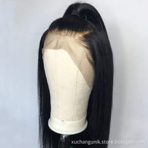 Uniky Wholesale transparent lace frontal wigs,wigs human hair lace front straight,100% brazilian human hair wigs